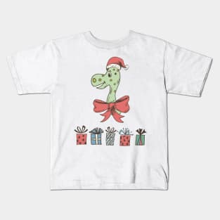 Dinosaur Santa. Kids T-Shirt